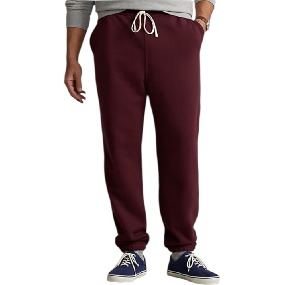 Polo Ralph Lauren Mens 4XB Big Fleece Sweatpants Knit Joggers Wine/ Burgundy Red